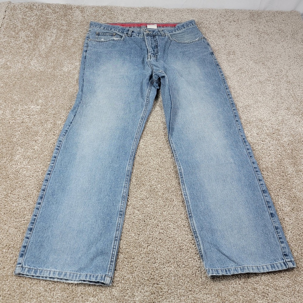 Emanuel Emanuel Ungaro Mens Straight Leg Jeans Blue Medium Wash 34x30 Designer - Picture 2 of 7